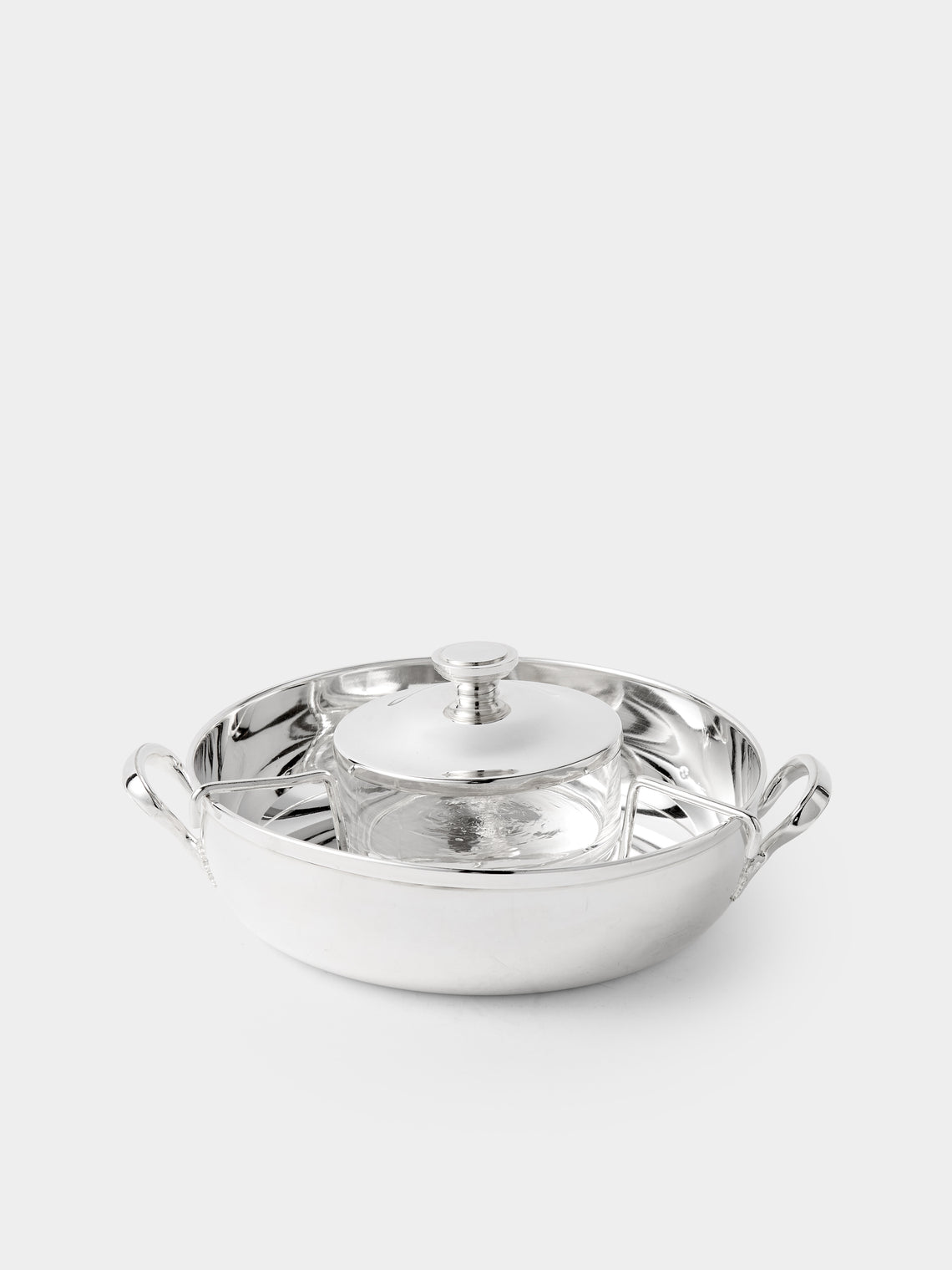 Antique and Vintage - Mid-Century Silver-Plated Caviar Dish - Silver - ABASK - 