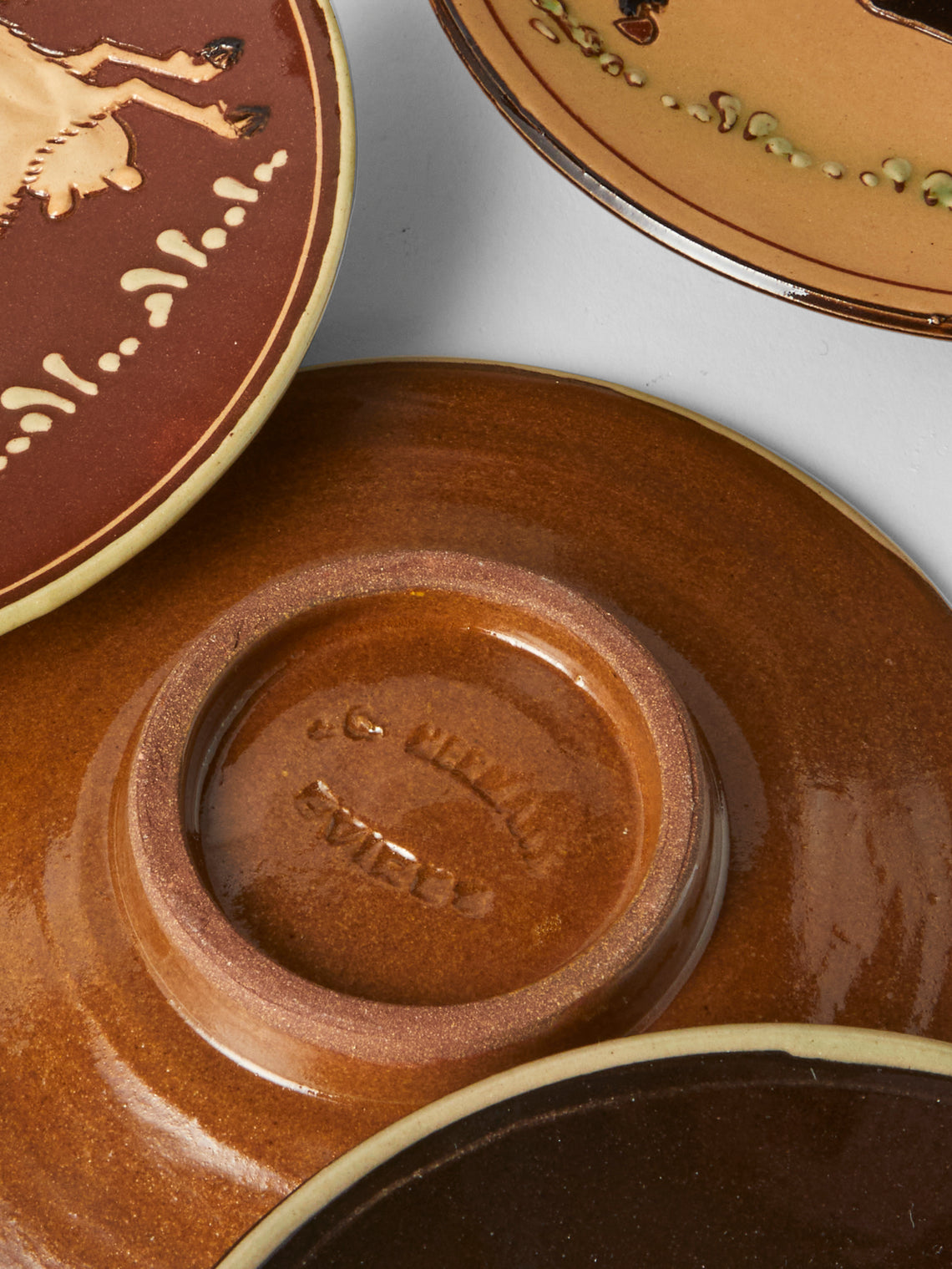 Poterie d’Évires - Animals Hand-Painted Ceramic Plates – 5.5in/14cm (Set of 4) - Multiple - ABASK