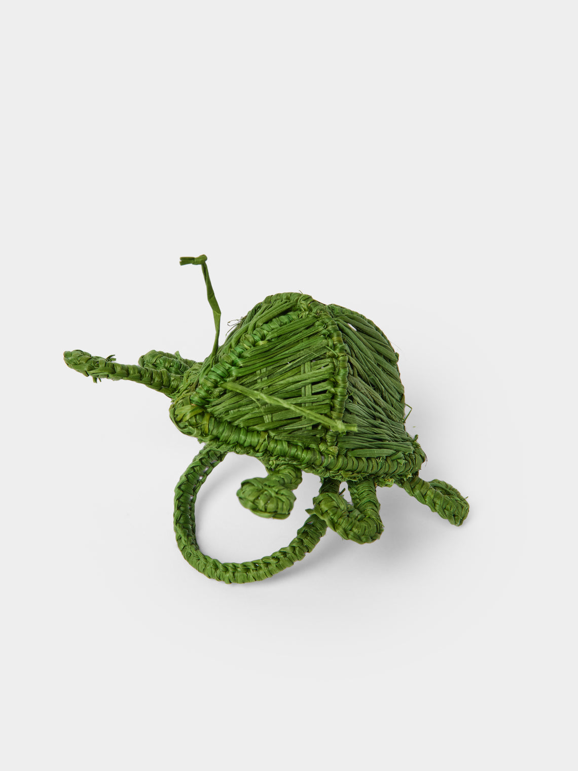 Artesanías del Atlántico - | Set of 4 | Beetle Handwoven Palm Napkin Rings - Green - ABASK