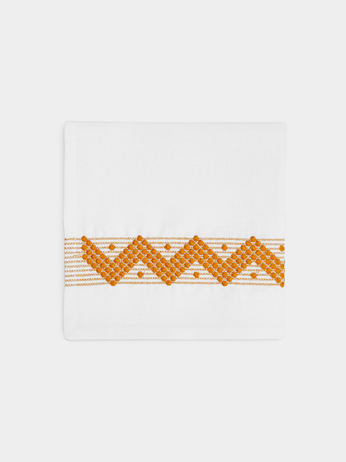 The Table Love - Zigzag Hand-Embroidered Linen Napkins (Set of 4) -  - ABASK - 