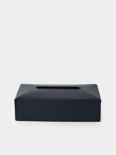 Giobagnara - Ready Leather Tissue Box - Navy - ABASK - 