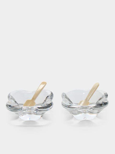 Antique and Vintage - 1990s Baccarat Crystal Salt and Pepper Dishes (Set of 2) - Clear - ABASK - 