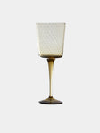 Mun Deluxe Brand Venezia - Torsé Hand-Blown Glass Wine Glasses (Set of 6) - Green - ABASK- 