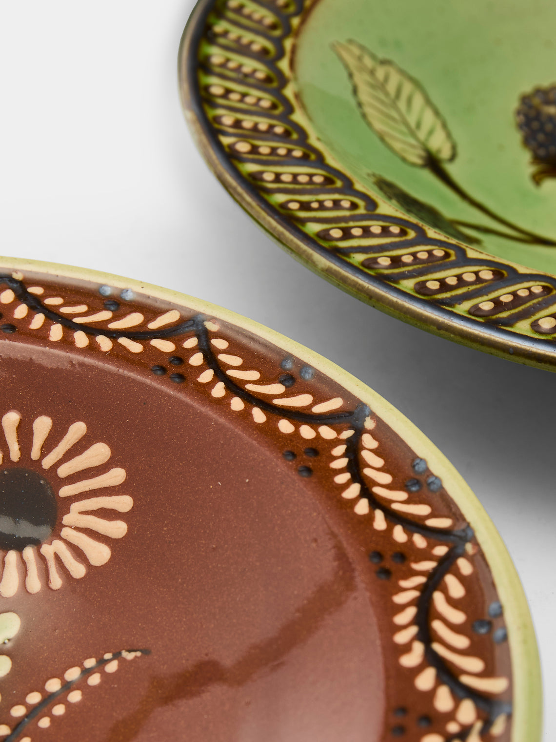 Poterie d’Évires - Flowers Hand-Painted Ceramic Breakfast Bowls (Set of 4) -  - ABASK