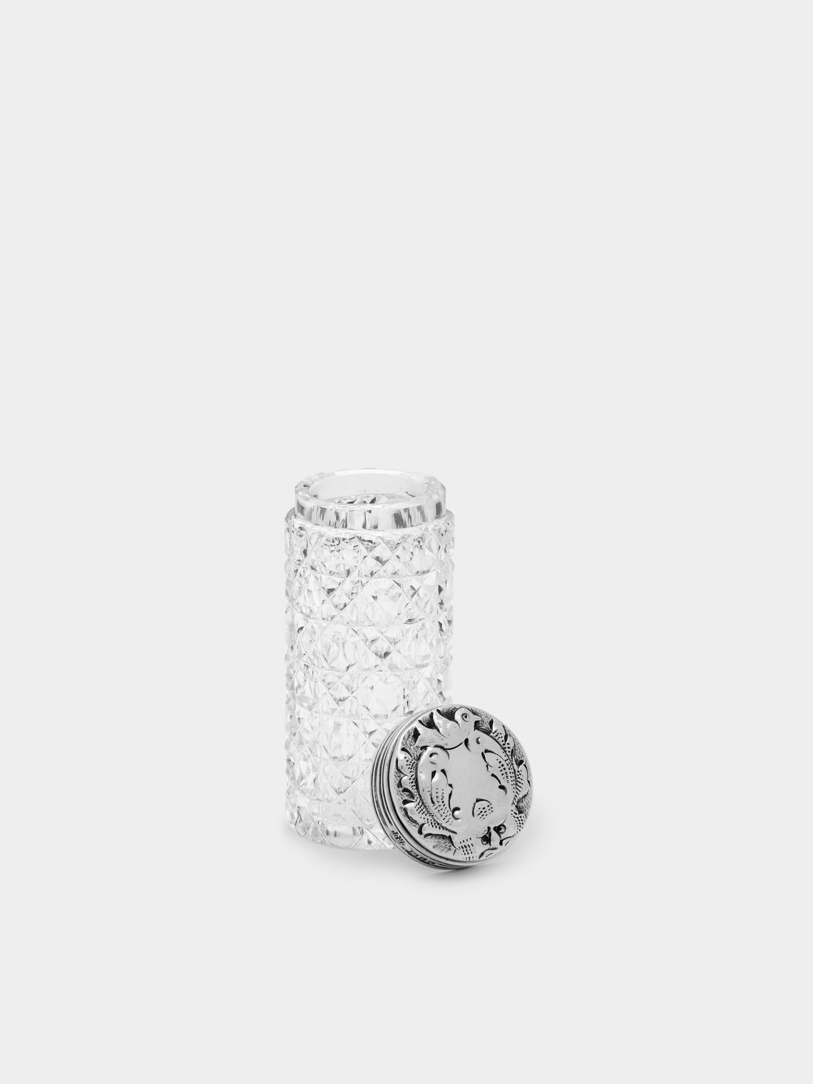 Antique and Vintage - 1900s Glass and Silver Jar -  - ABASK