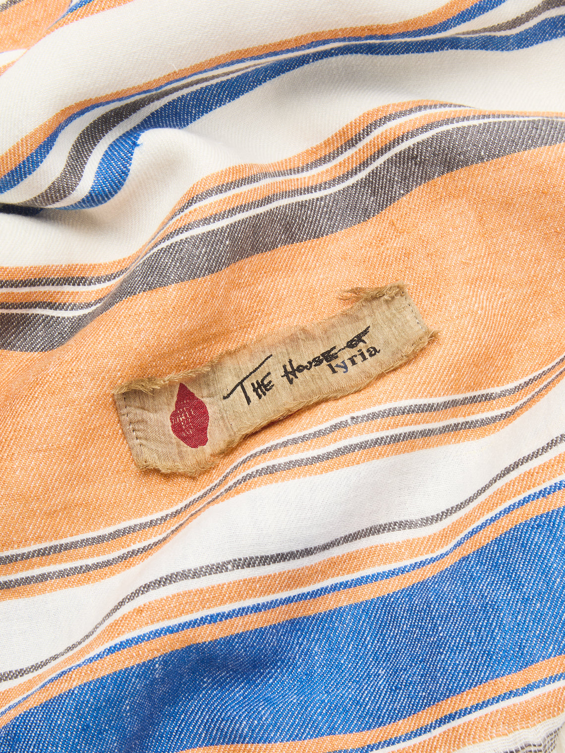 The House of Lyria - Canche Handwoven Linen and Cotton Bed Blanket (91in/2.3m) - Orange - ABASK