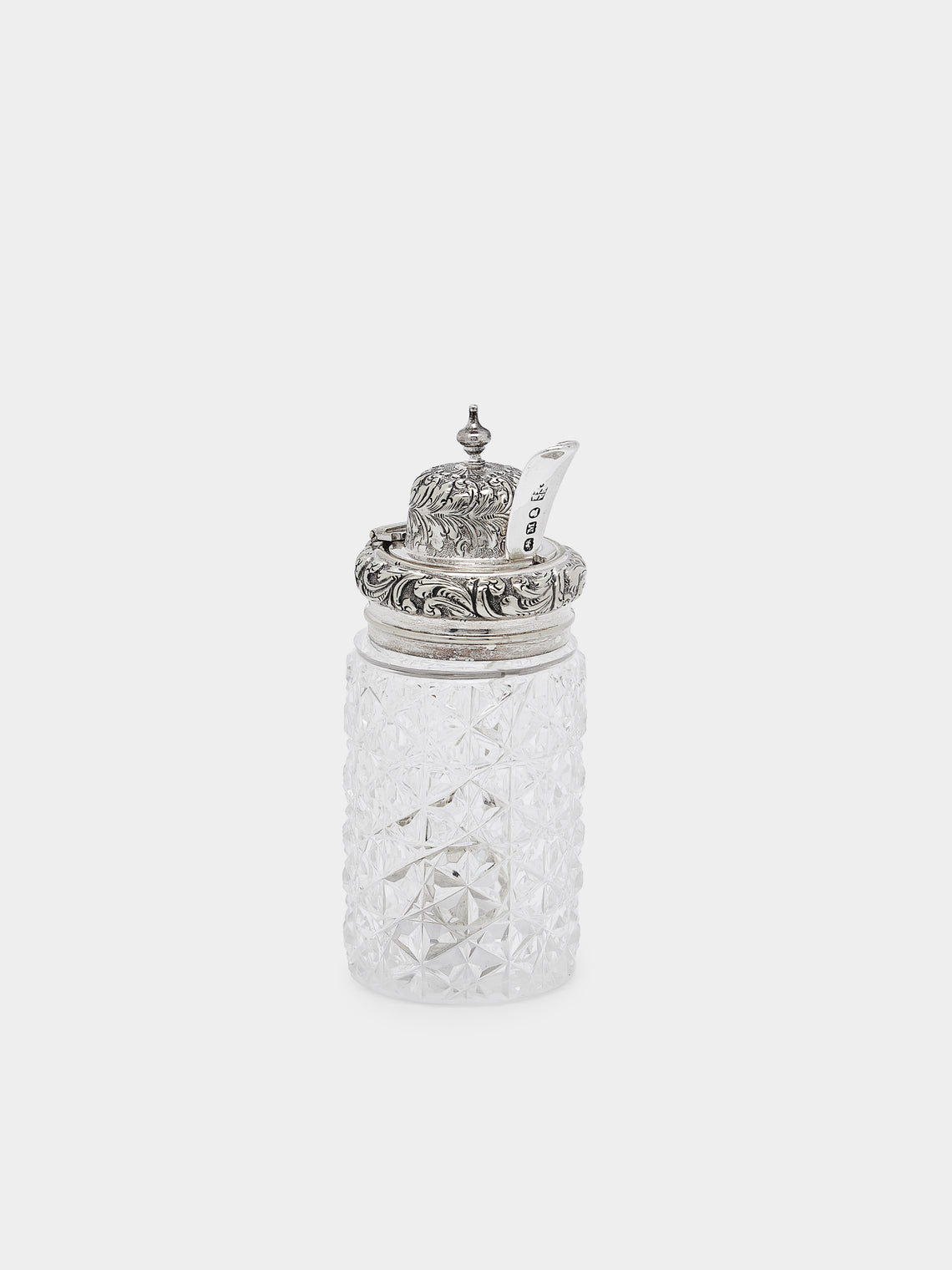 Antique and Vintage - 1900s Silver and Glass Jar -  - ABASK