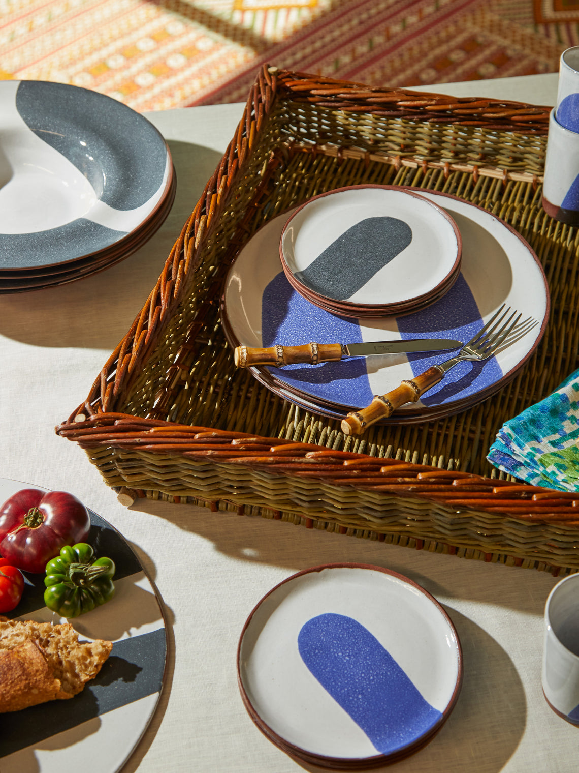 Silvia K Ceramics - Hand-Glazed Terracotta Small Plates (Set of 4) -  - ABASK