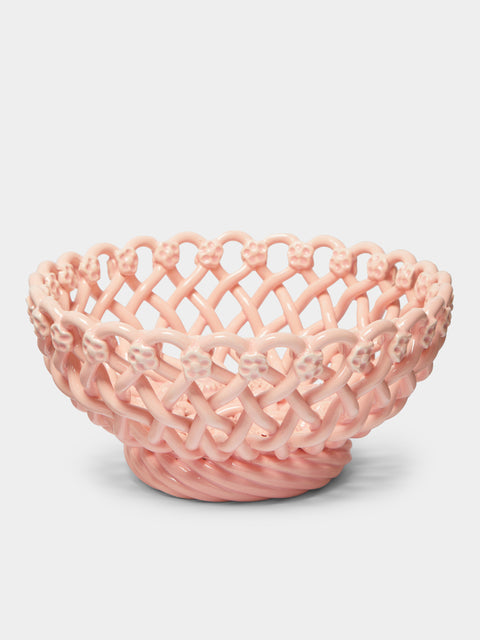 Maison Pichon Uzès - Hand-Glazed Ceramic Braided Serving Bowl -  - ABASK - 