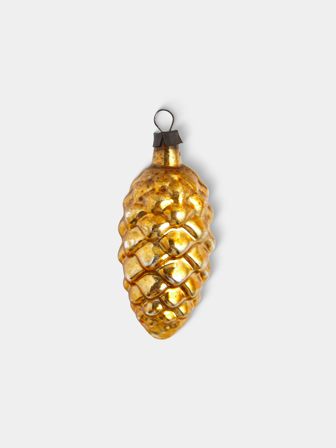 Antique and Vintage - Early-20th-Century Pinecones Glass Baubles (Set of 9) - Yellow - ABASK