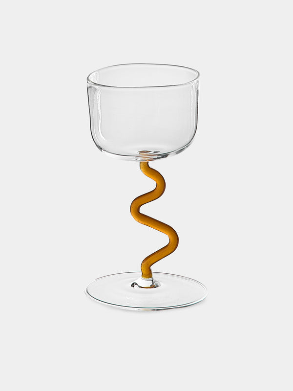 River Valadez - Hand-Blown Glass Champagne Coupes (Set of 2) - Clear - ABASK - 