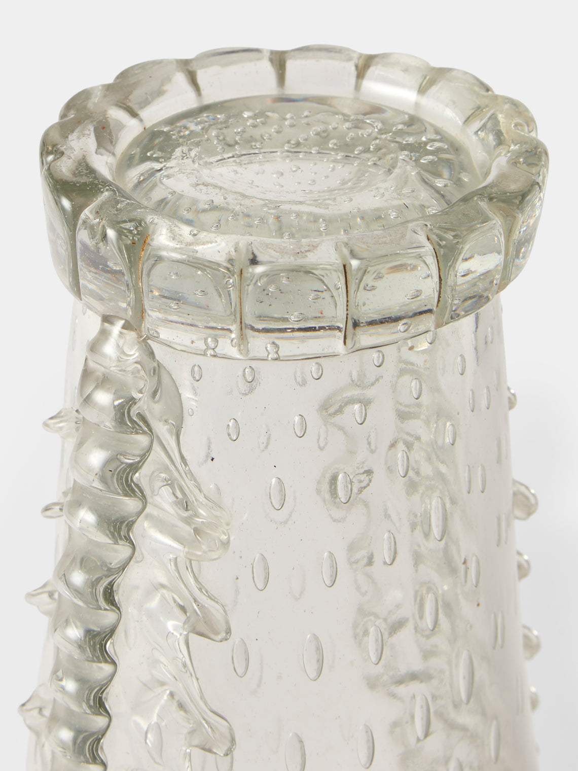 Antique and Vintage - 1950s Archimede Seguso Crystal Vase - Clear - ABASK