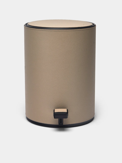 Giobagnara - Jazz Leather Pedal Bin - Beige - ABASK - 