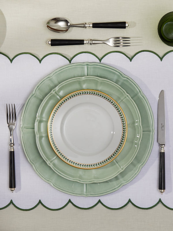Augarten - Leafed Edge Hand-Painted Porcelain Dessert Plate -  - ABASK