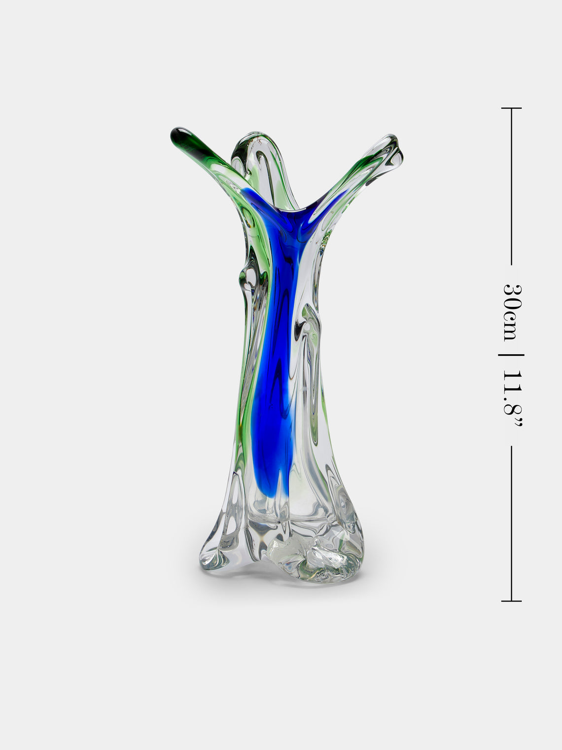 Antique and Vintage - Mid-Century Glass Vase - Clear - ABASK