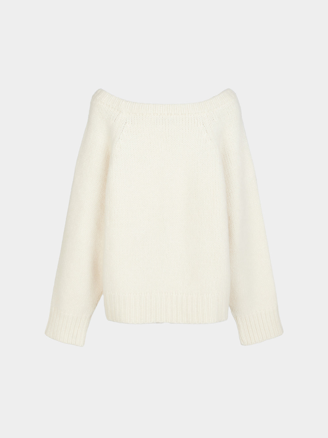 Ryan Roche - Cloud Cashmere and Silk Oversized Boat-Neck Sweater | Size: S - White - ABASK