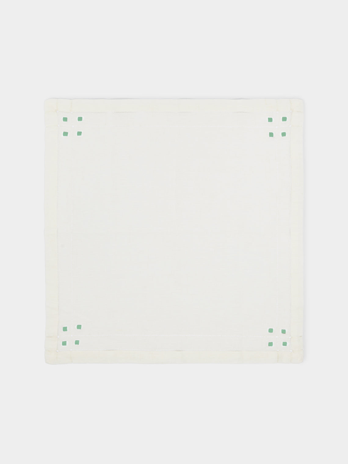 Anut - Art Deco Hand-Embroidered Linen Napkins (Set of 4) -  - ABASK