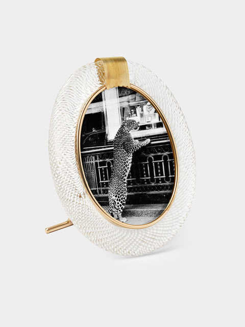 Antique and Vintage - 1960s Murano Glass Photo Frame - Clear - ABASK - 