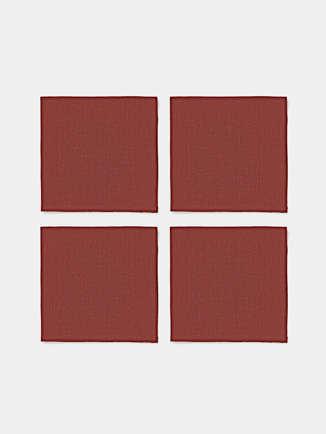 Borgo delle Tovaglie - Filo Linen Extra Large Napkins (Set of 4) - Red - ABASK - 