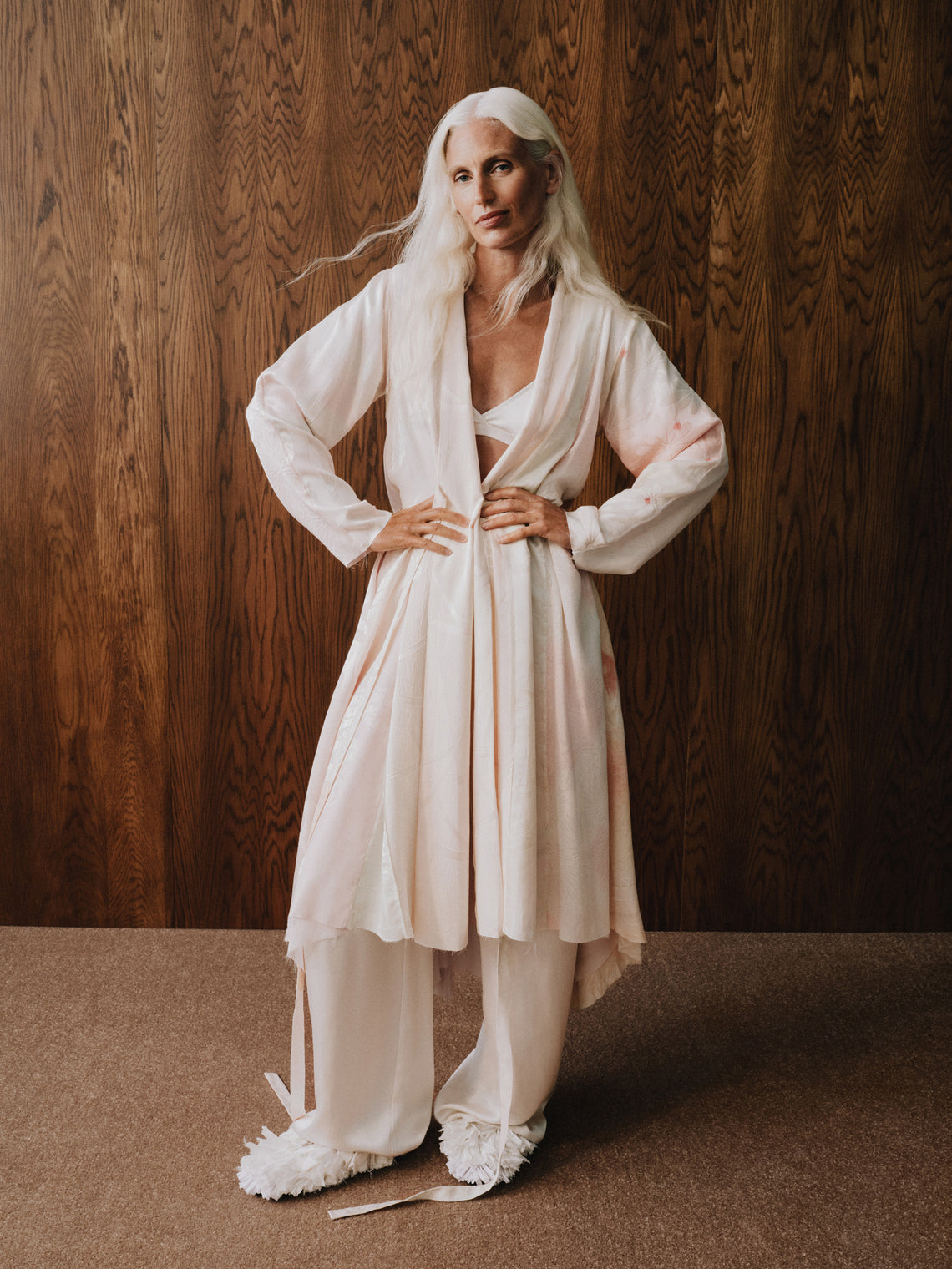 Considered Objects - Irregular Hand-Stitched Silk Robe -  - ABASK