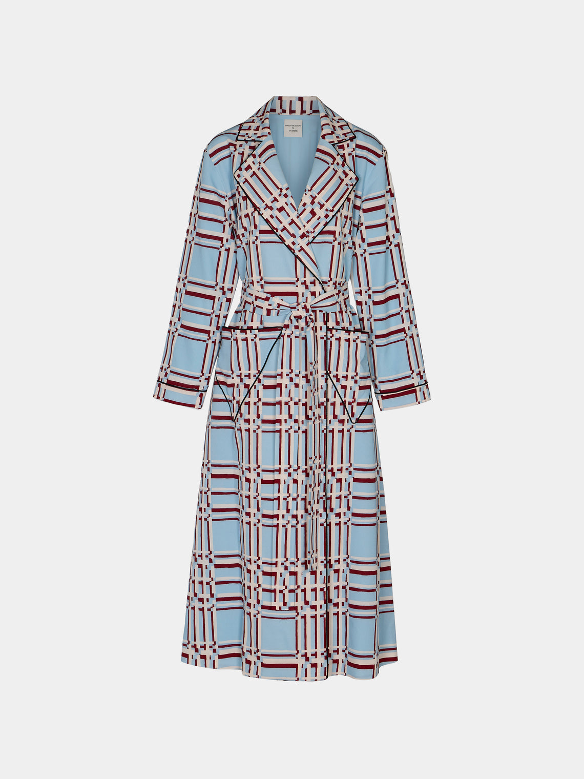 Emilia Wickstead - Georgette Painted-Grid Robe | Size: M -  - ABASK - 