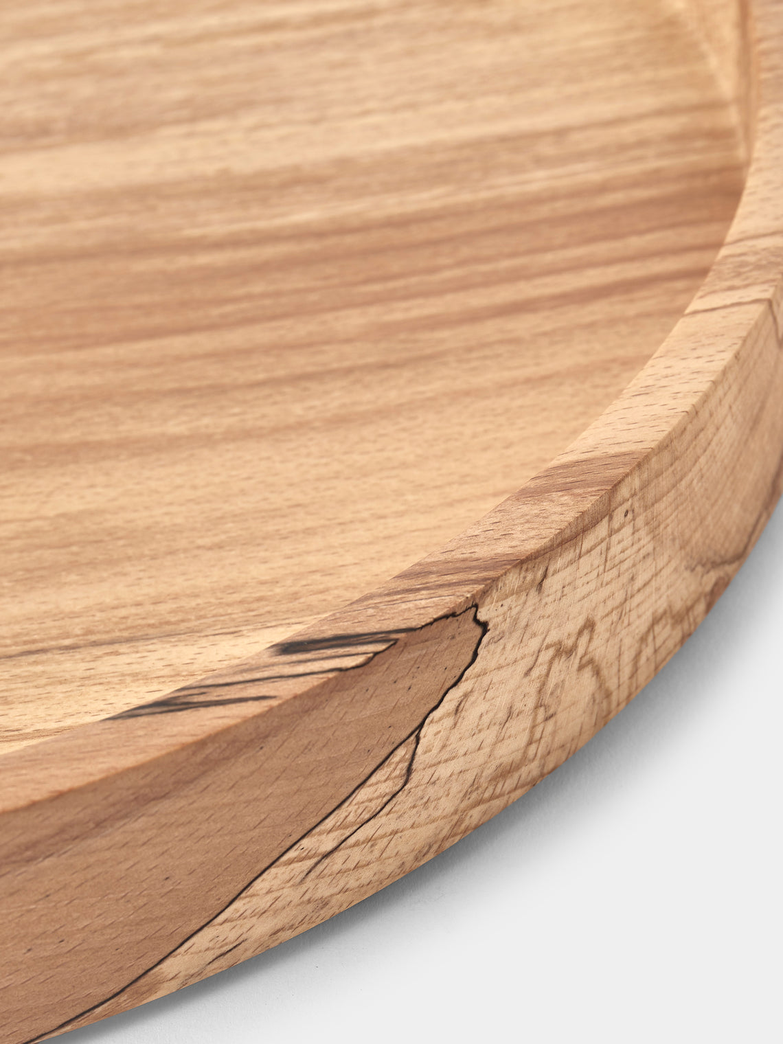 Bird & Branch - Spalted Beech Wood Service Tray (17.5in/44cm) - Natural - ABASK