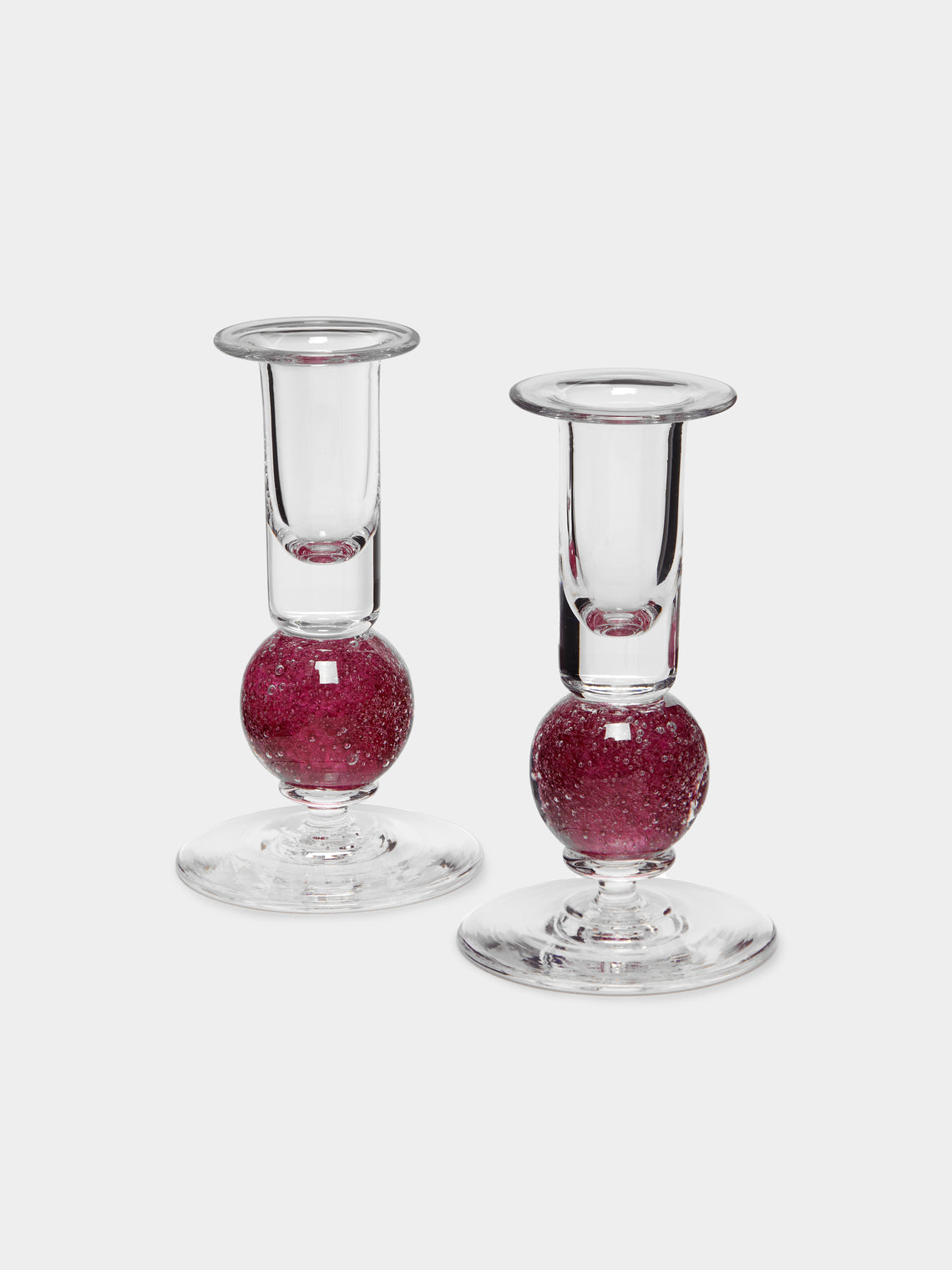 Stewart Hearn - Stellar Hand-Blown Glass Candlesticks (Set of 2) -  - ABASK