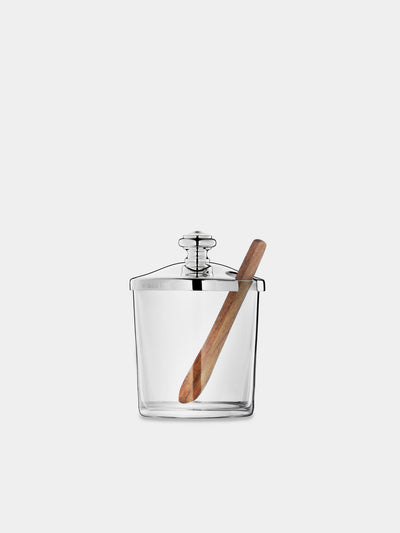 Christofle - Albi Crystal and Silver-Plated Mustard Jar - Clear - ABASK - 