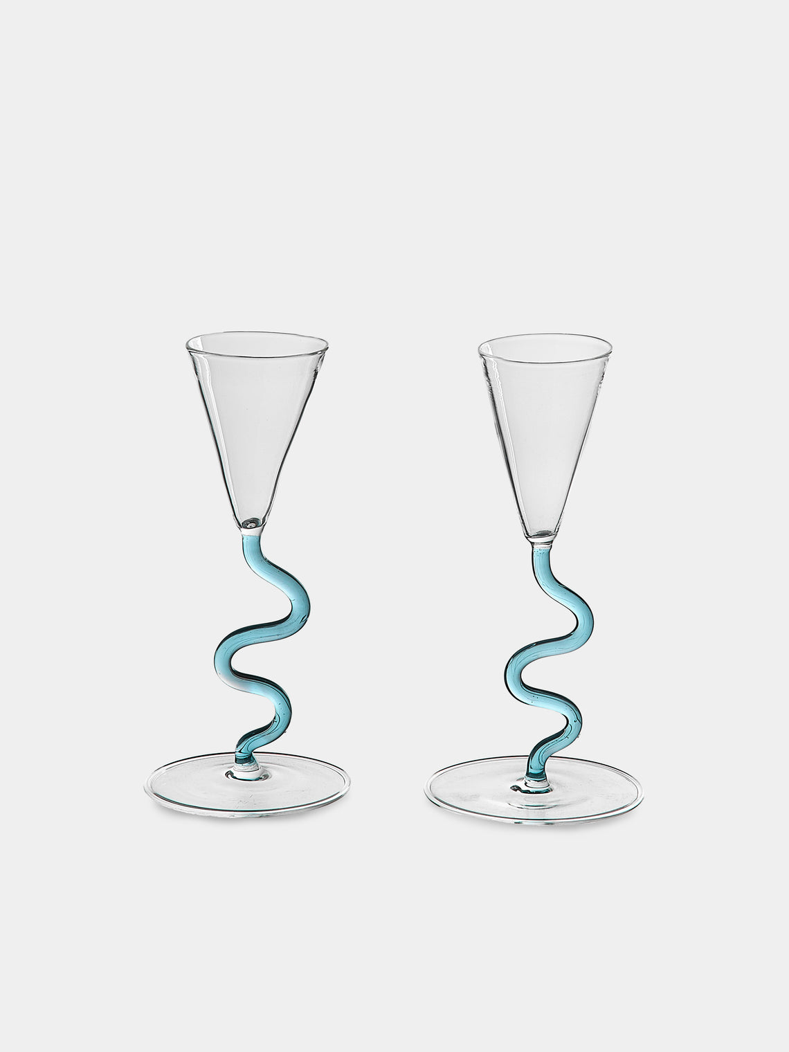 River Valadez - Hand-Blown Aperitivo Glasses (Set of 2) - Clear - ABASK