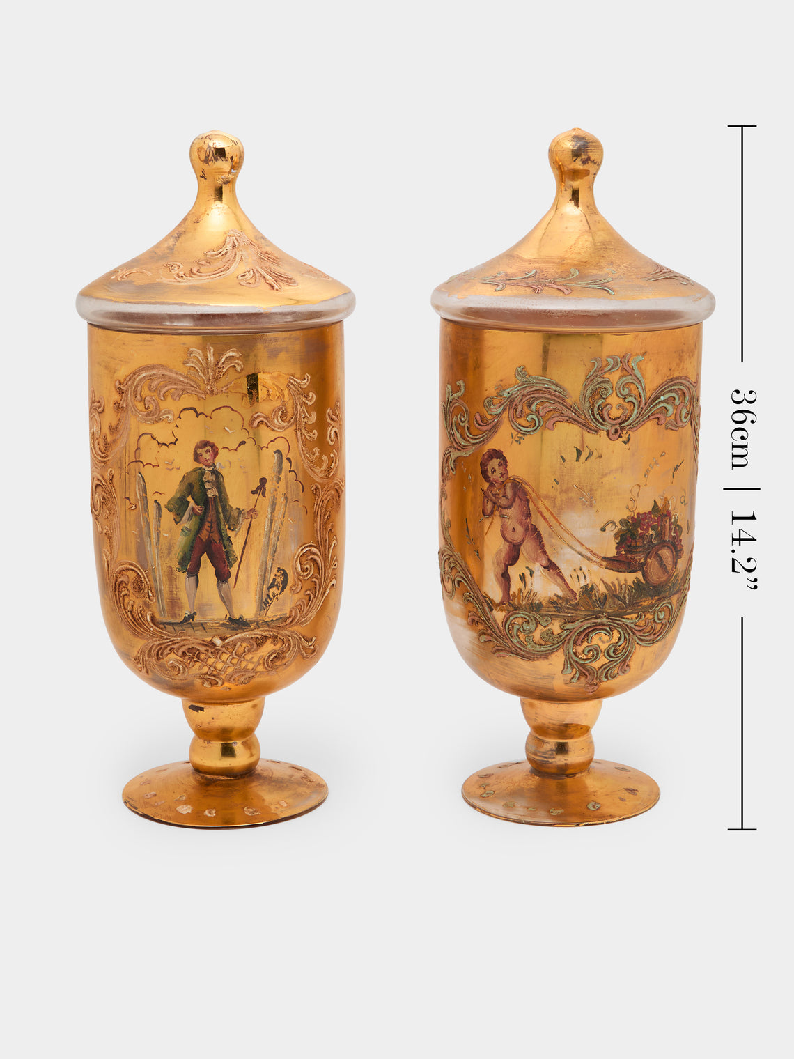 Antique and Vintage - 18th-Century Italian Glass Apothecary Jars (Set of 2) -  - ABASK