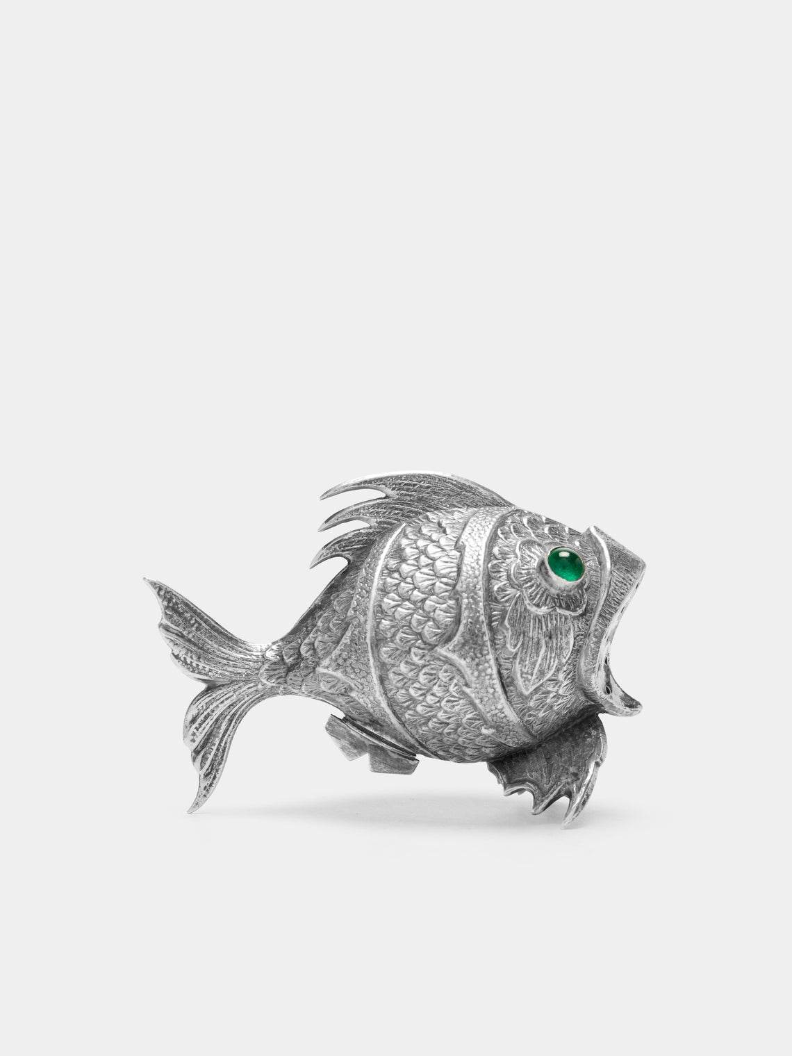 Antique and Vintage - Early-20th Century Solid Silver Fish Salt and Pepper Shakers -  - ABASK