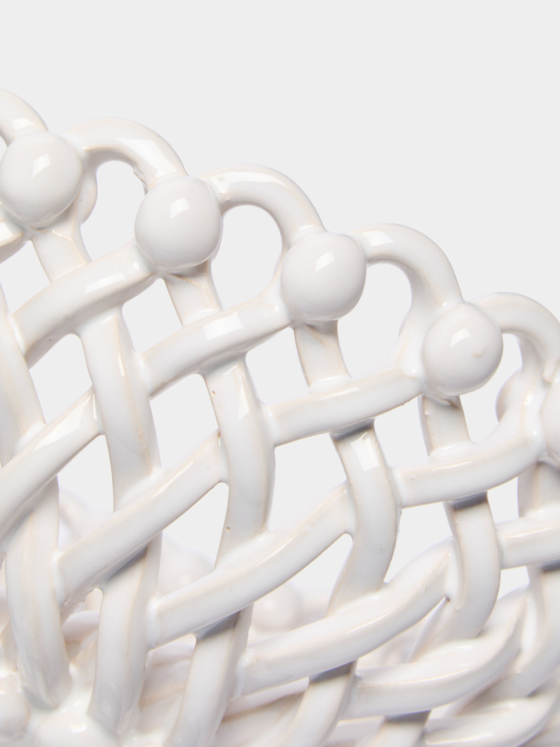Maison Pichon Uzès - Hand-Glazed Ceramic Braided Raised Bowl -  - ABASK
