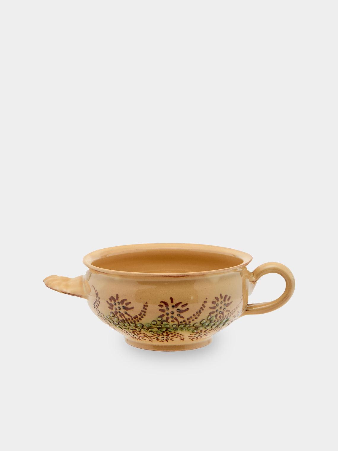 Poterie d’Évires - Flowers Hand-Painted Ceramic Soup Bowls (Set of 4) - Cream - ABASK