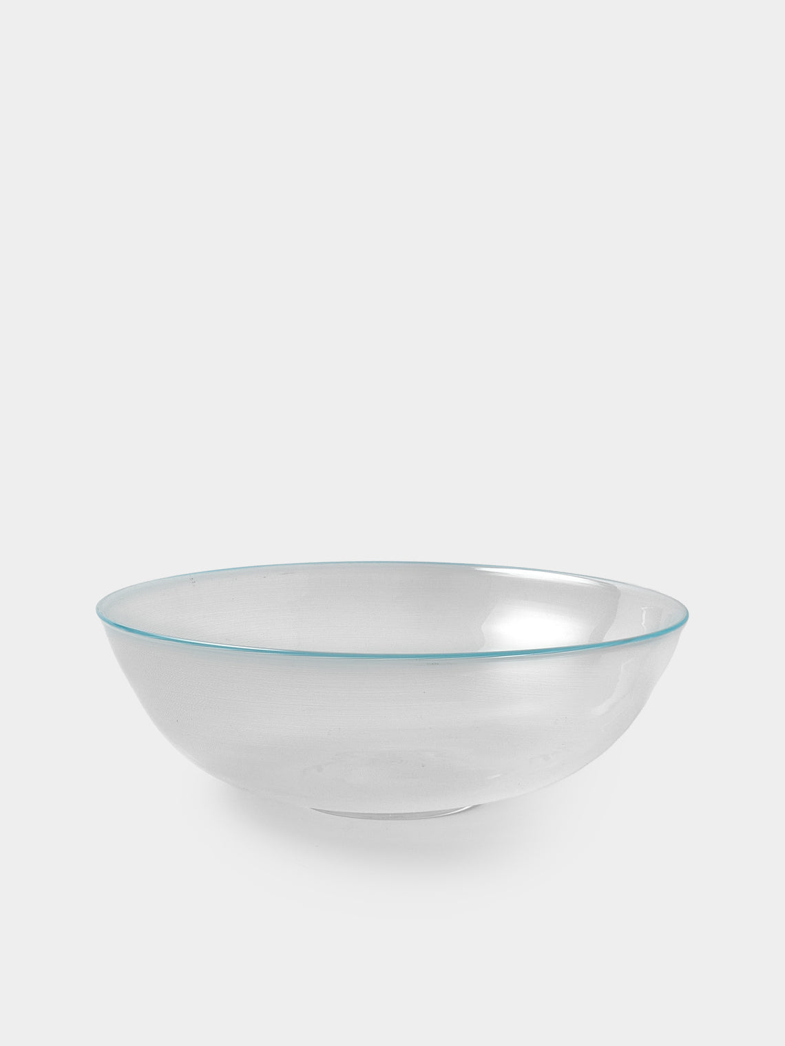 Antique and Vintage - 1970s Half-Filigree Murano Glass Bowl - Clear - ABASK - 