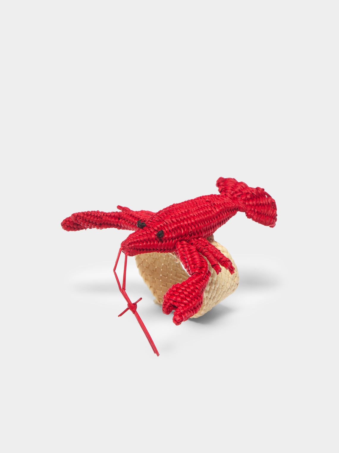 Coro Cora - Lobster Handwoven Iraca Palm Napkin Rings (Set of 4) -  - ABASK - 