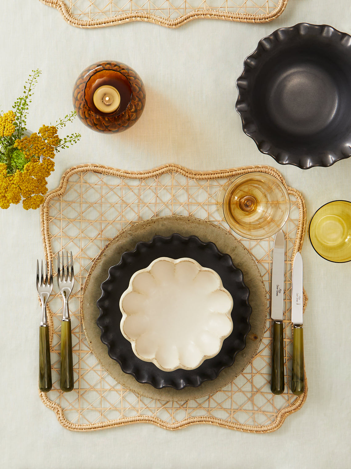 Hand-Glazed Ceramic Salad Plates – 8.5in/22cm (Set of 4)