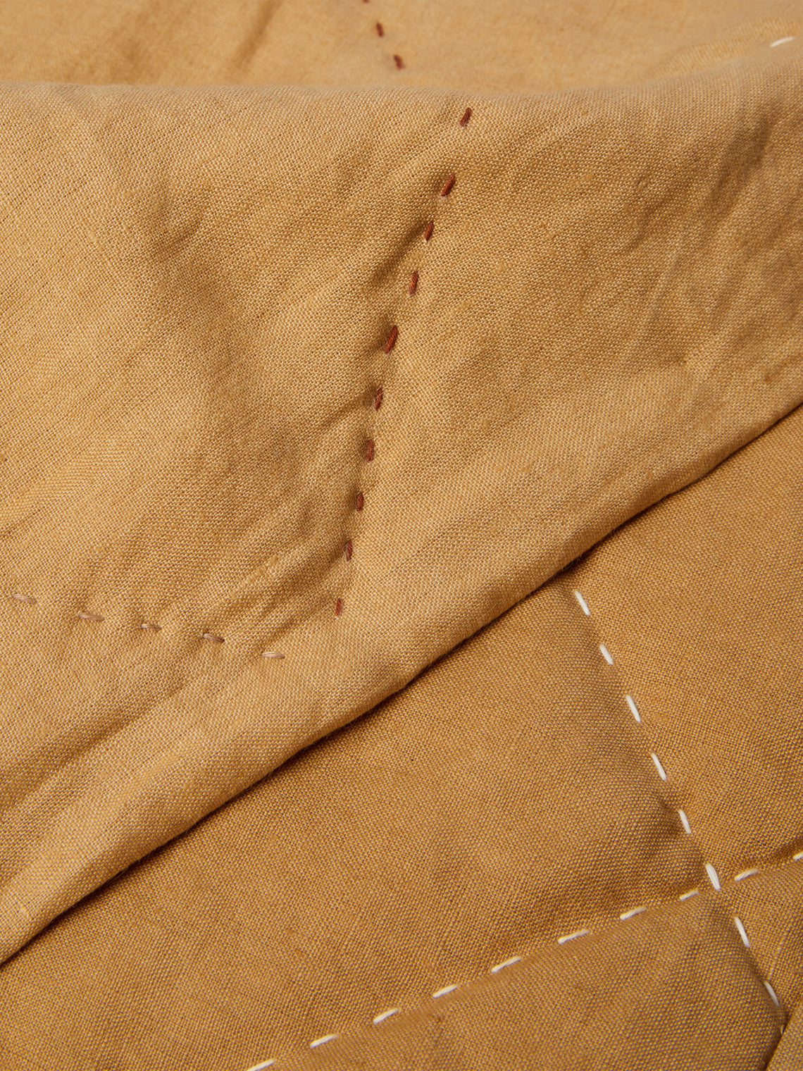 Tuck It In - Hand-Embroidered Linen Quilt -  - ABASK