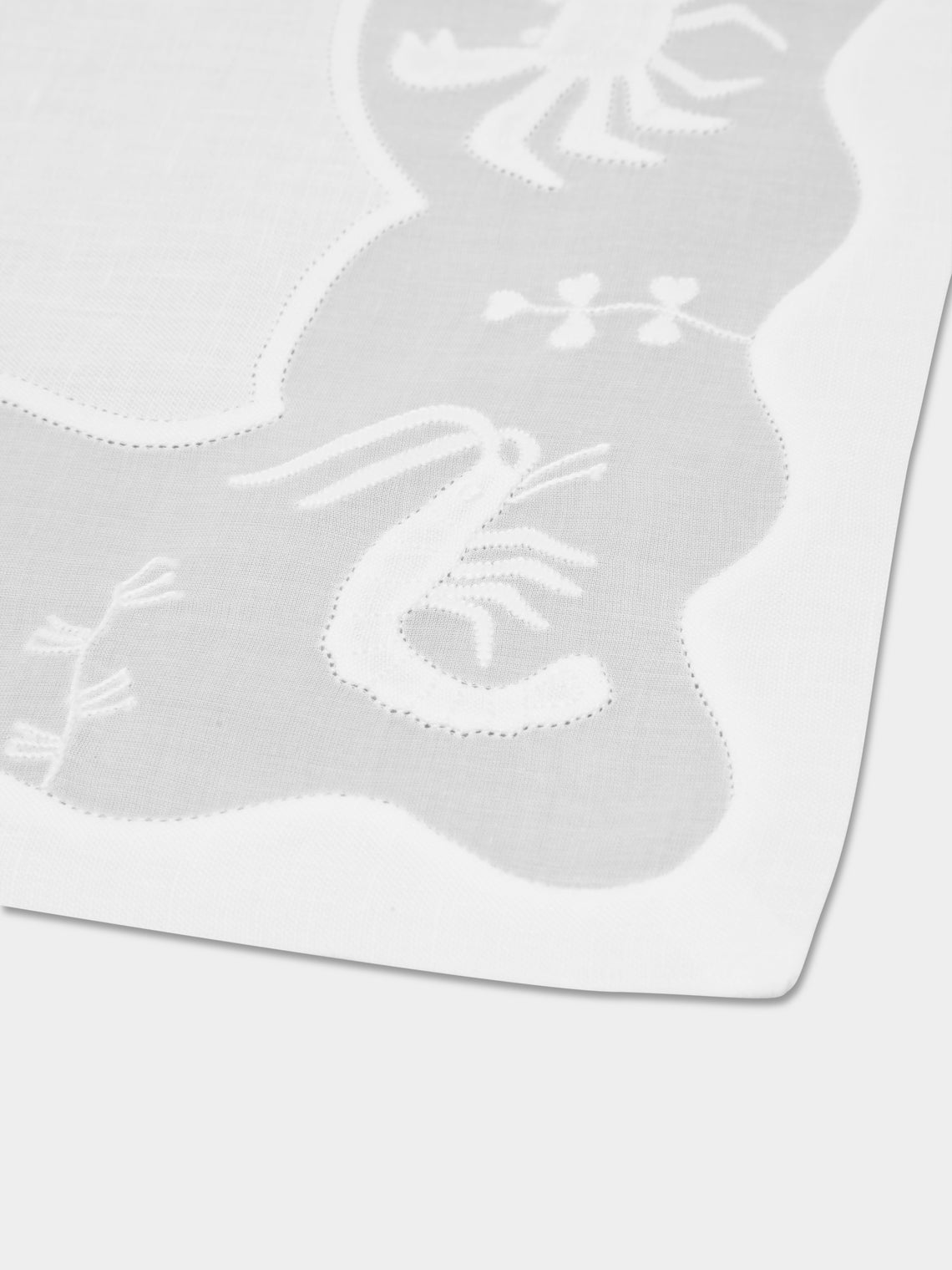 Taf Firenze - Sea Life Hand-Embroidered Linen Placemats (Set of 6) -  - ABASK