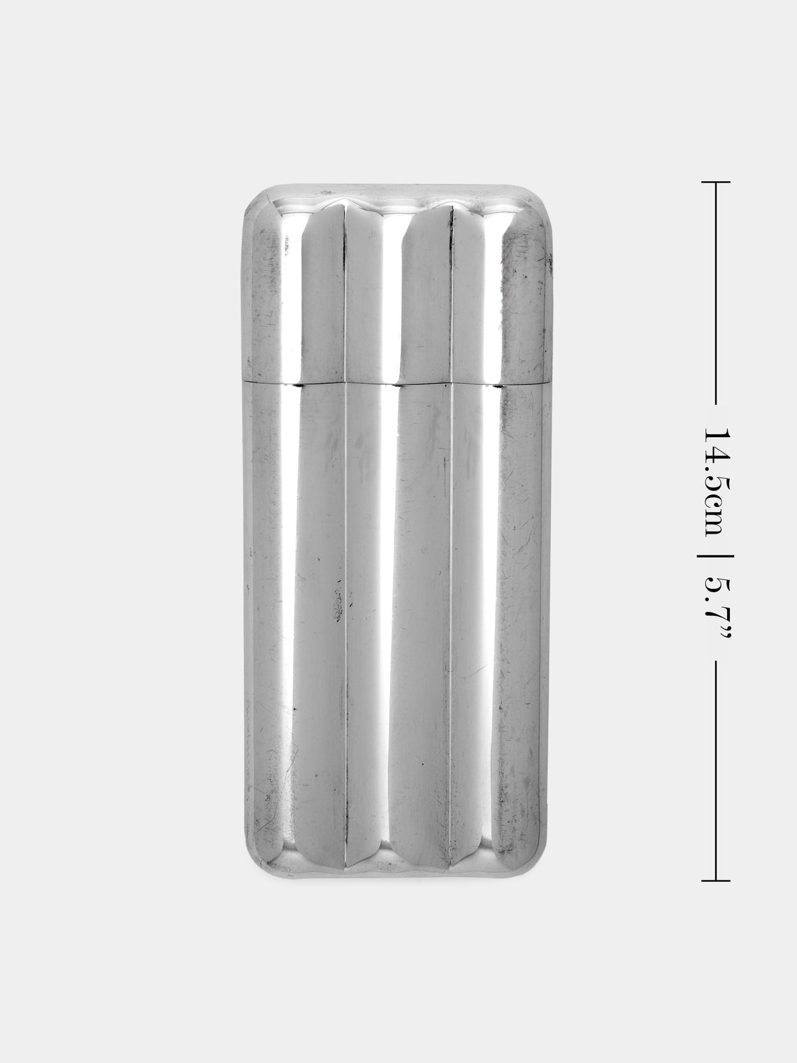 Antique and Vintage - Mid-Century Solid Silver Triple Cigar Case -  - ABASK