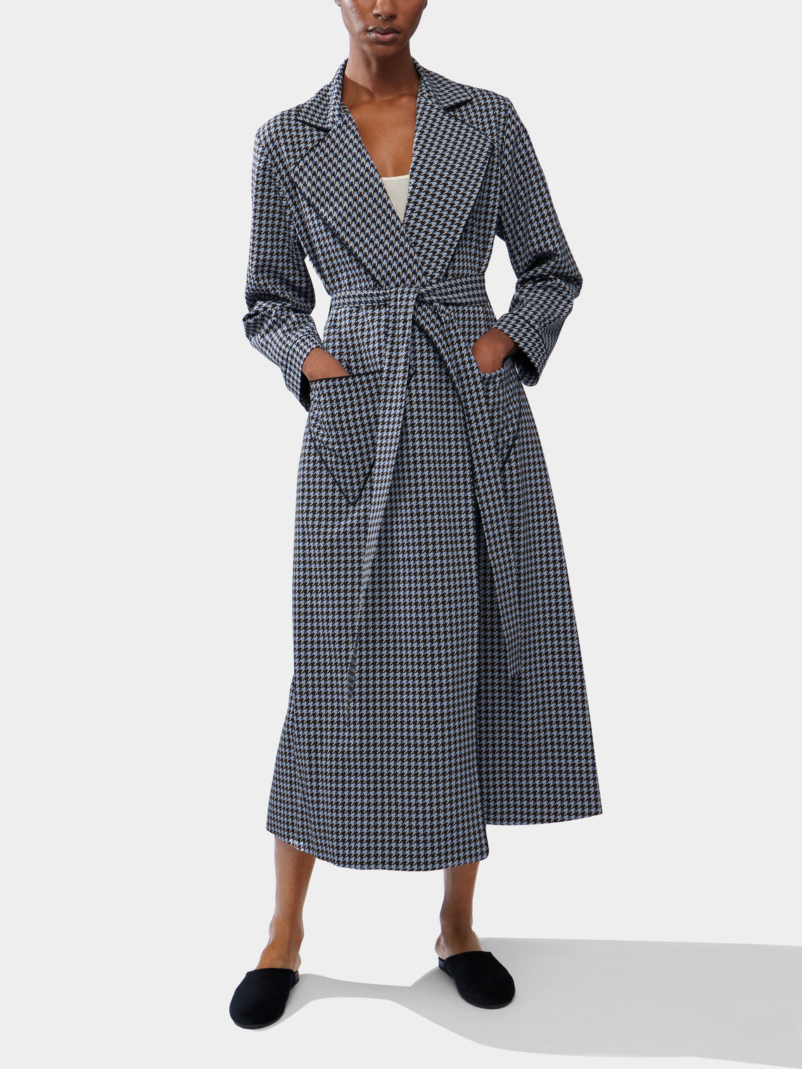 Emilia Wickstead - Georgette Houndstooth Robe | Size: S -  - ABASK