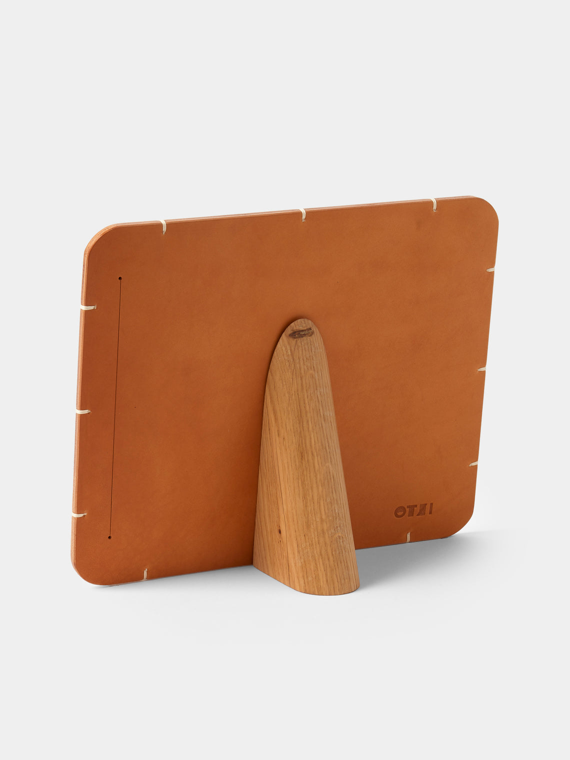 Otzi Studio - Billet Leather & Wood Photo Frame Landscape (7x5 inch Photo) - Natural - ABASK