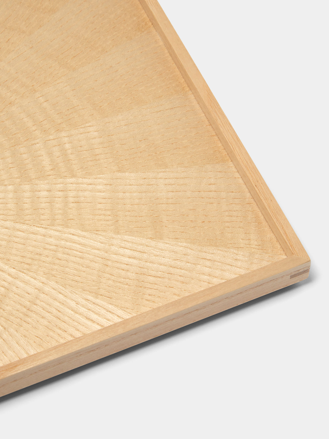 Mori Kougei - Rays Ash Wood Tray (14.5in/36.5cm) - White - ABASK