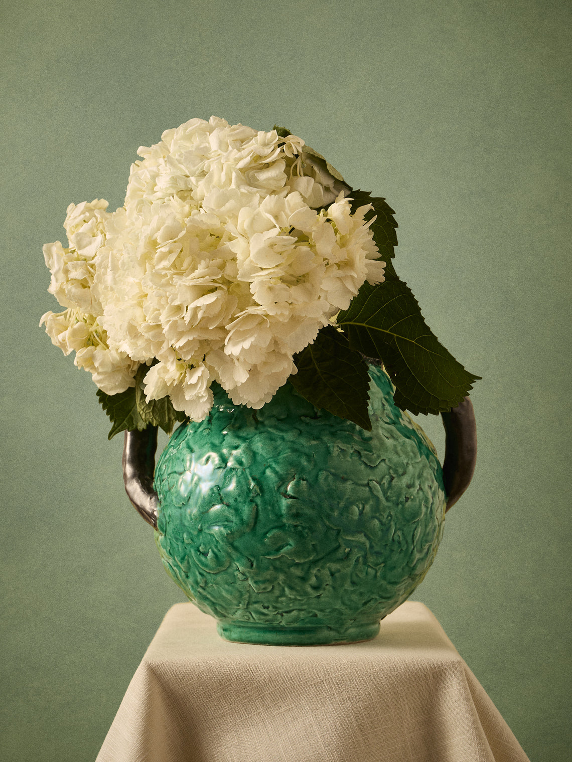 Antique and Vintage - MID CENTURY JEROME MASSIER VASE - Green - ABASK
