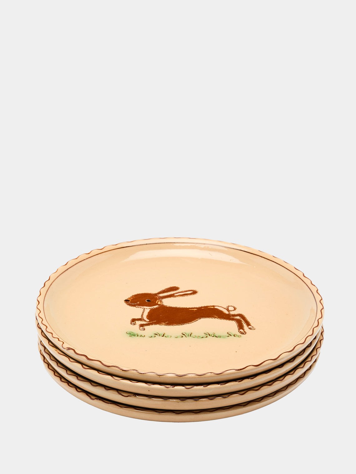 Poterie d’Évires - Animals Hand-Painted Ceramic Dinner Plates (Set of 4) -  - ABASK
