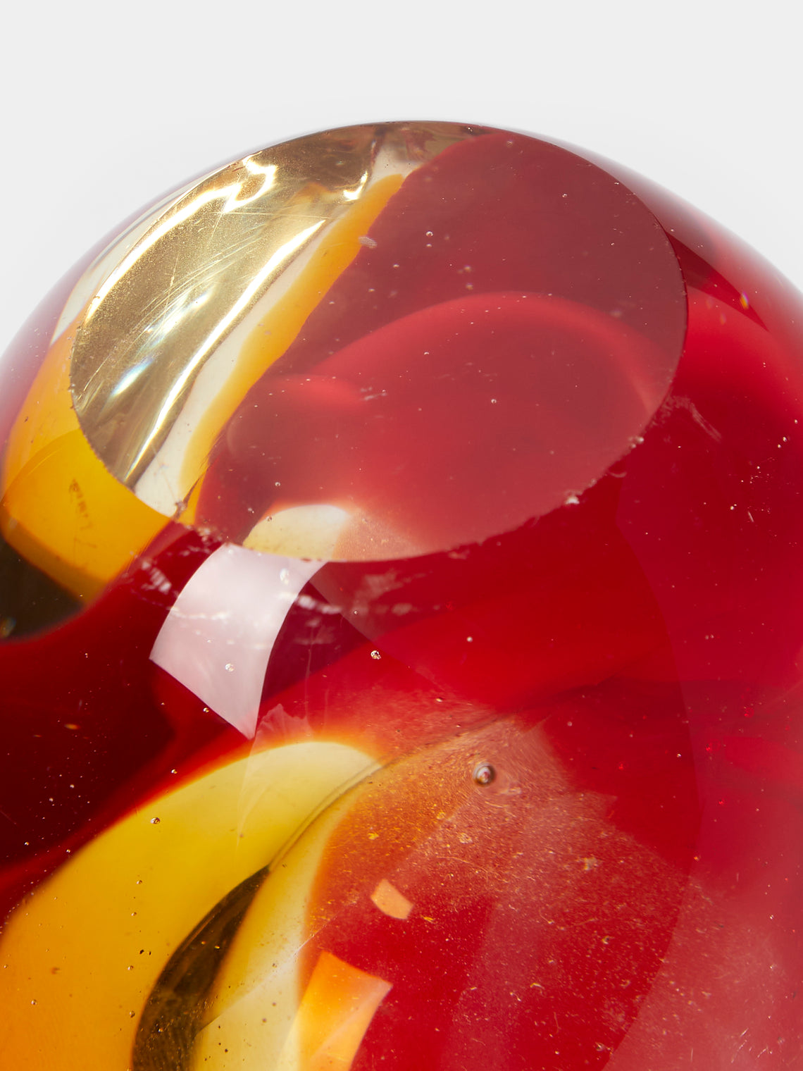Antique and Vintage - Mid-Century Glass Vase - Red - ABASK