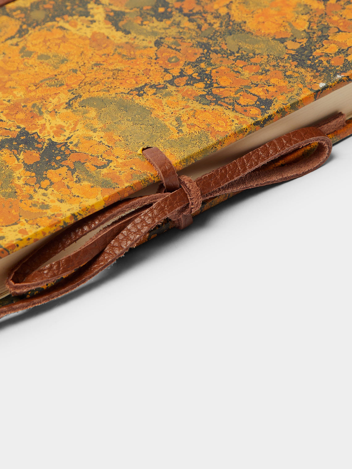 Giannini Firenze - Hand-Marbled Leather Bound Notebook -  - ABASK