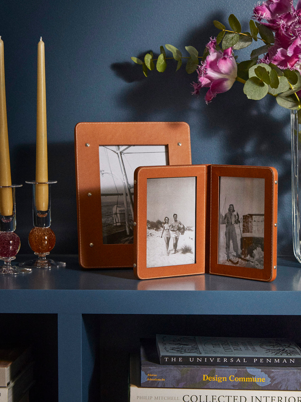 Connolly - Leather Double Photo Frame -  - ABASK