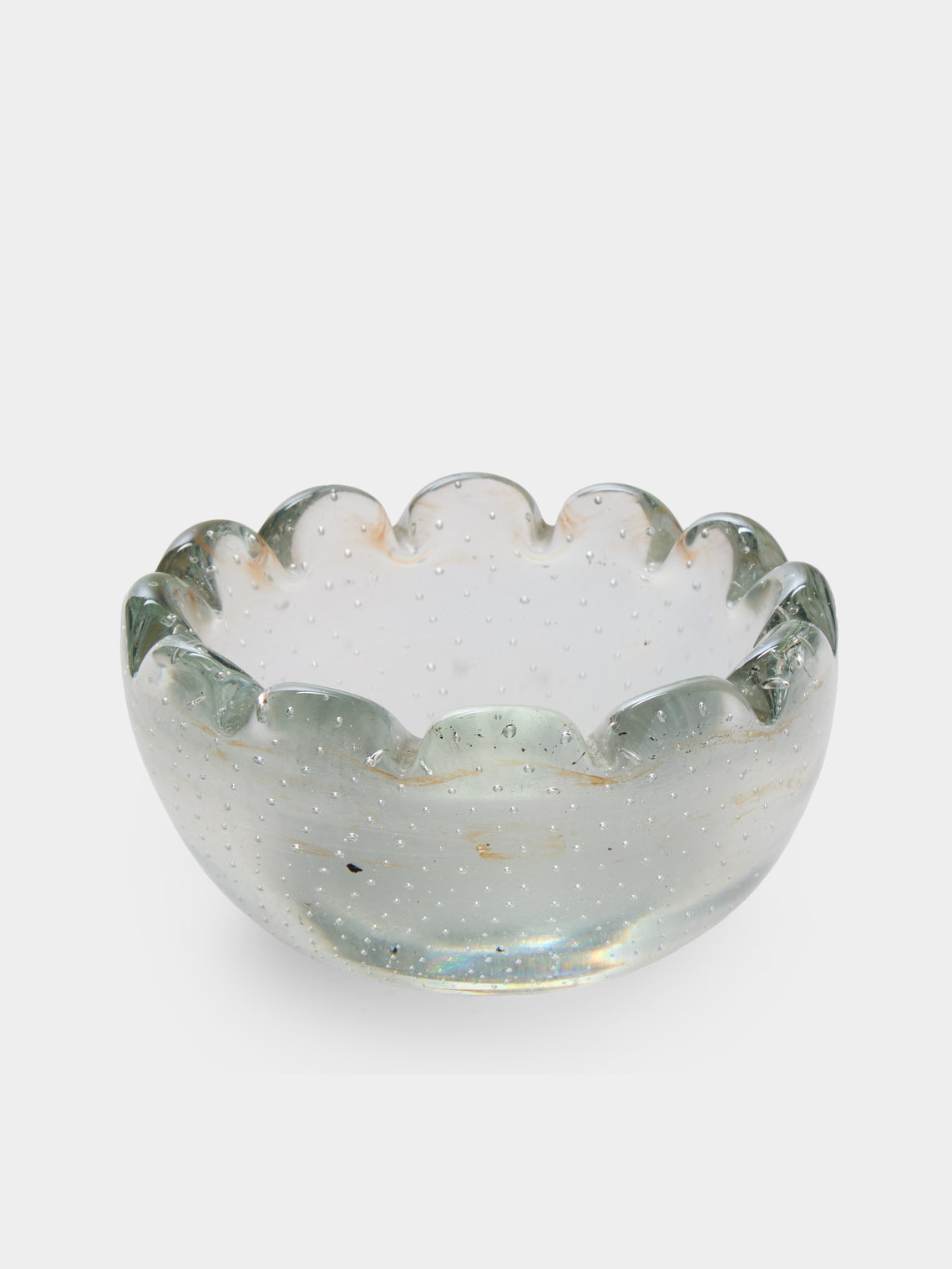 Antique and Vintage - 1940s Venini Glass Trinket Bowl - White - ABASK - 
