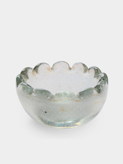 Antique and Vintage - 1940s Venini Glass Trinket Bowl - White - ABASK - 