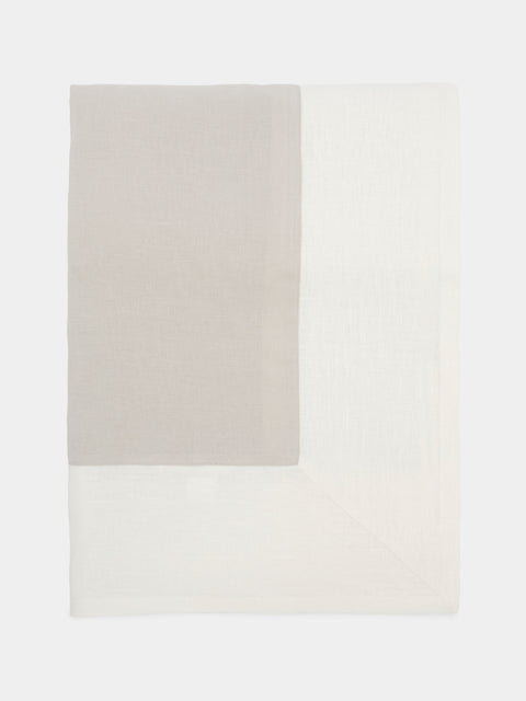 Borgo delle Tovaglie - Bauhaus Linen Rectangular Tablecloth - Natural - ABASK - 